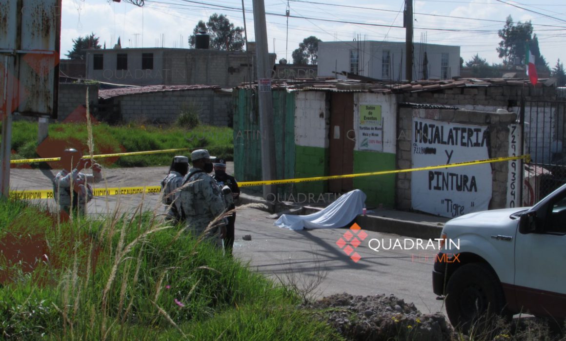 Asesinan a hombre a balazos en Toluca