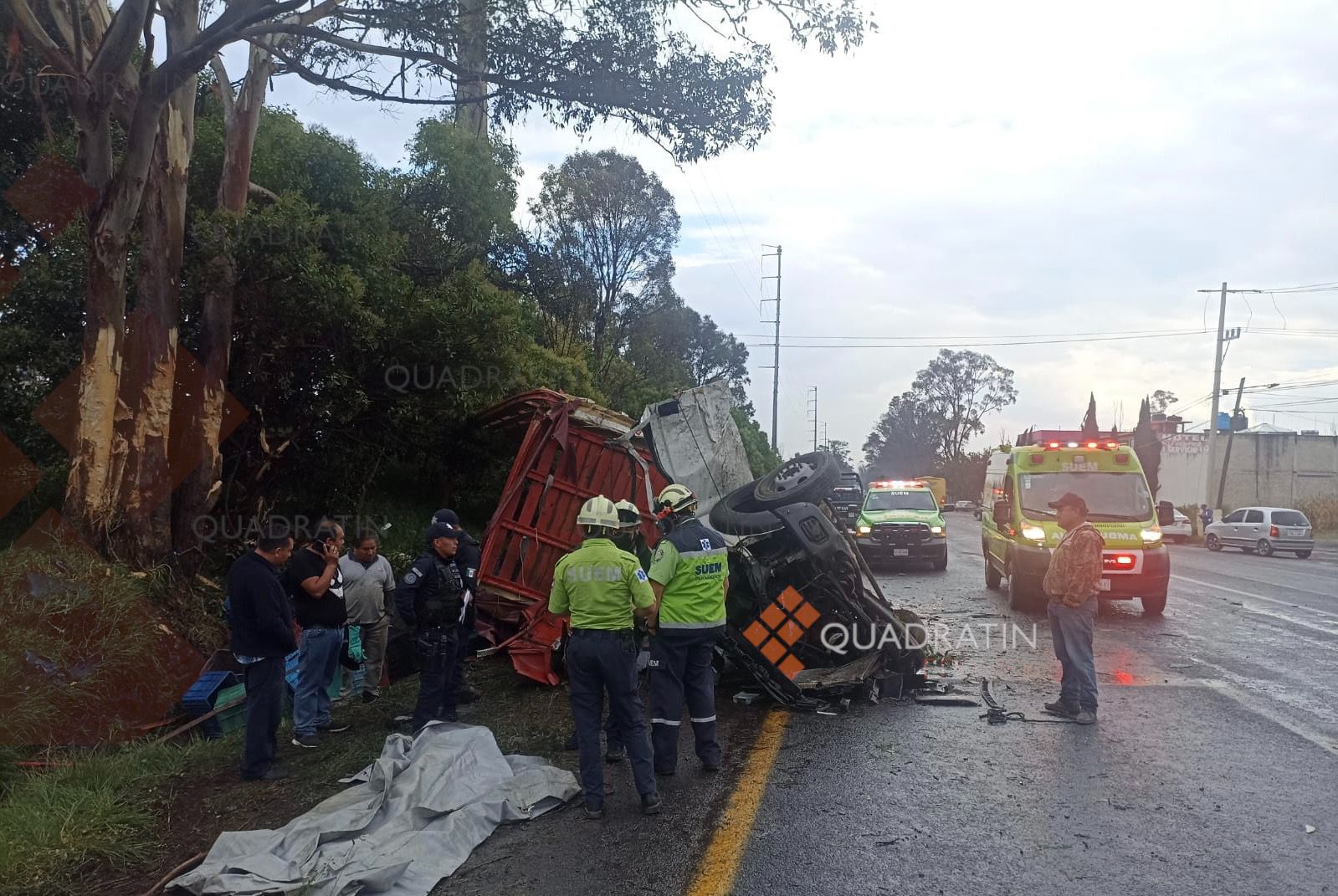 Volcadura en la Toluca Atlacomulco; un muerto - Noticias Estado de México