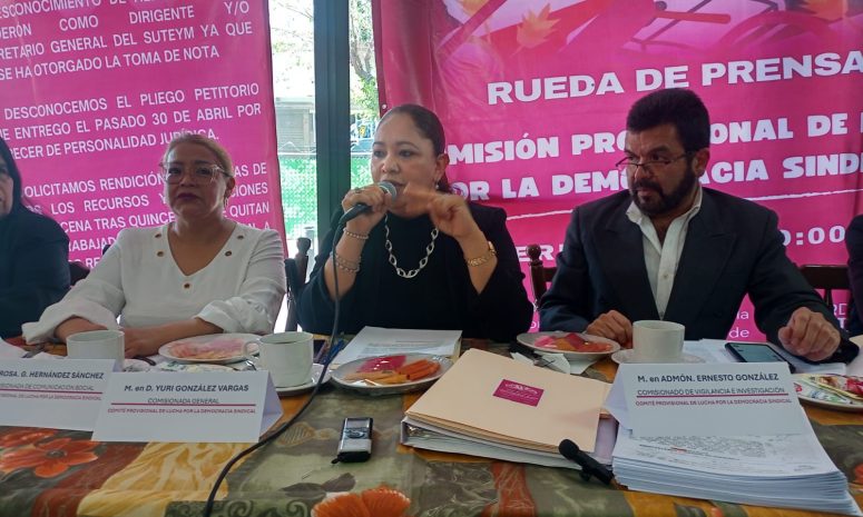 Empleados del Suteym desconocen a Herminio Cahue Calderón como su lider