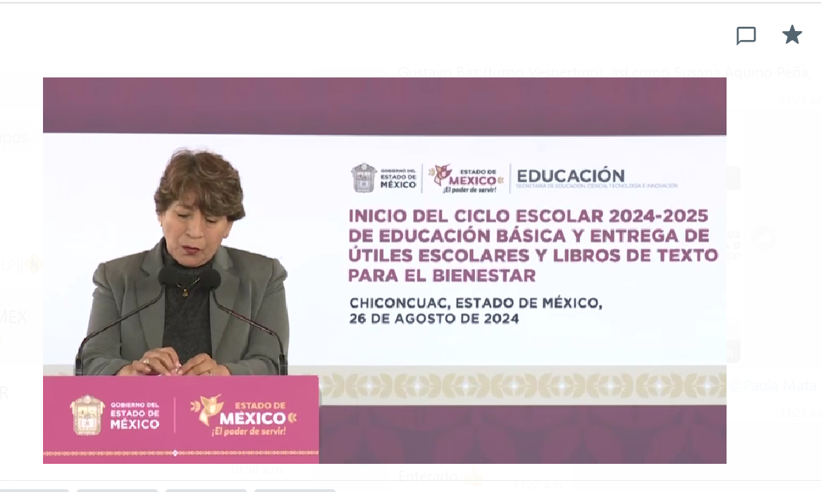 Inicia Delfina Gómez ciclo escolar 2024-2025 en Edomex - Noticias ...