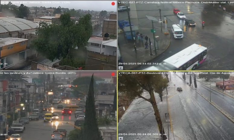 Sorprenden lluvias y granizo a habitantes del Valle de Toluca