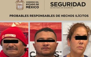 Detienen a tres individuos por portación ilegal de arma de fuego en Ocoyoacac