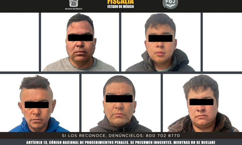 Detienen en Tultitlán a 5 sujetos por secuestro exprés en Nextlalpan