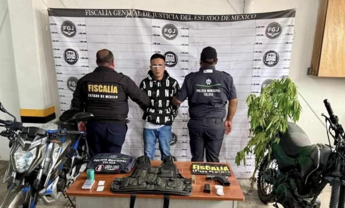Aseguran a presunto integrante del CJNG en Toluca