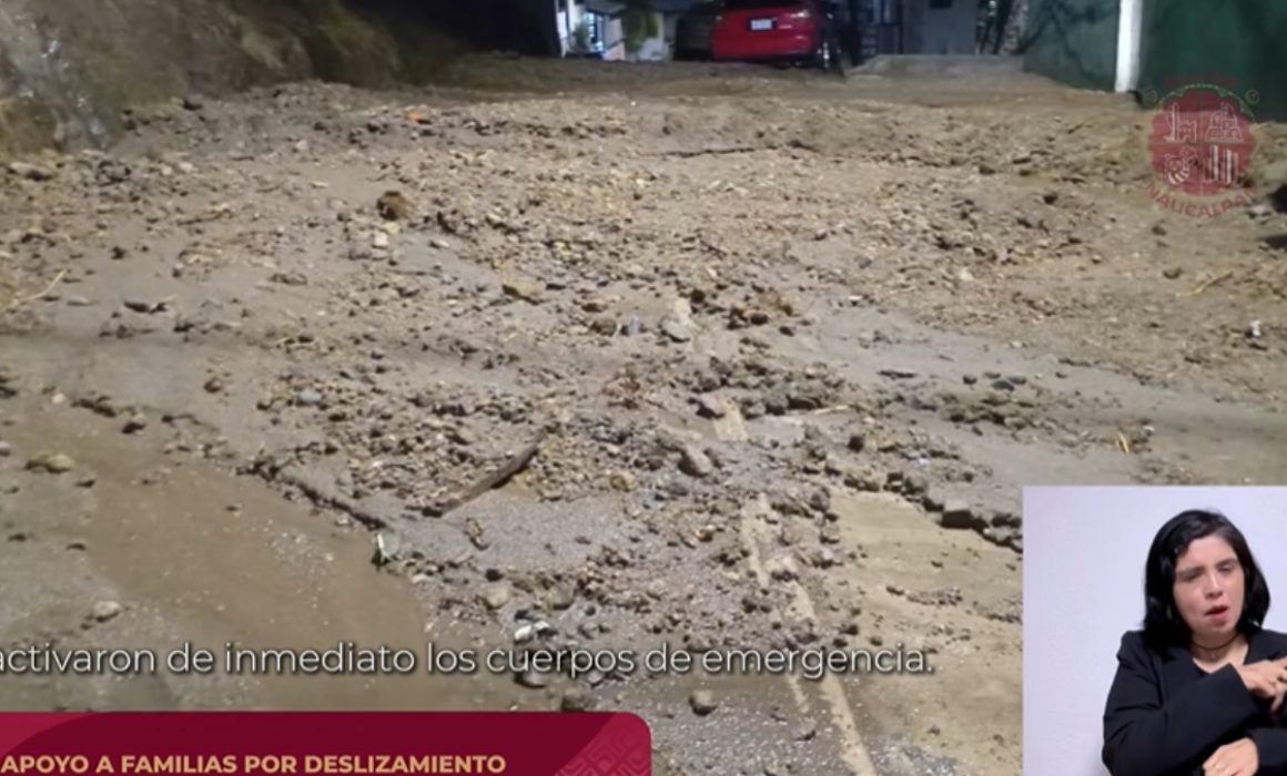 Intensas lluvias provocan deslave que impacta a familias en Naucalpan