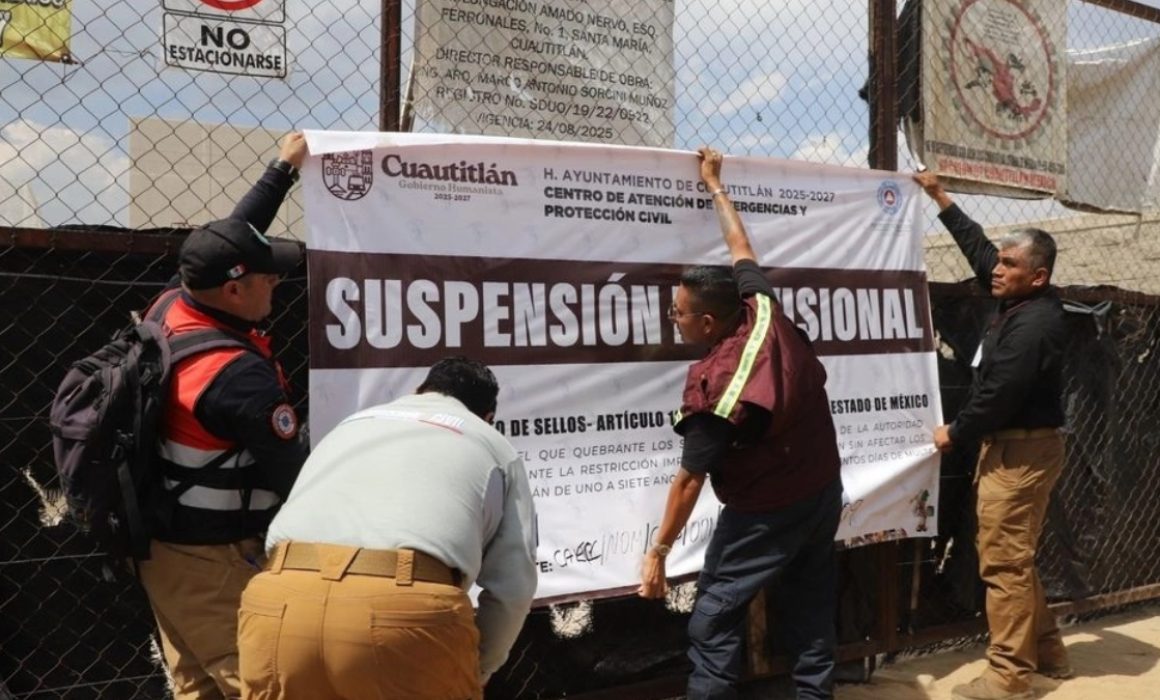 Ordena alcaldesa suspensión de obra en Cuautitlán