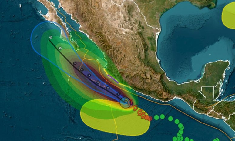 Advierten lluvias intensas por huracán Flossie en costas mexicanas
