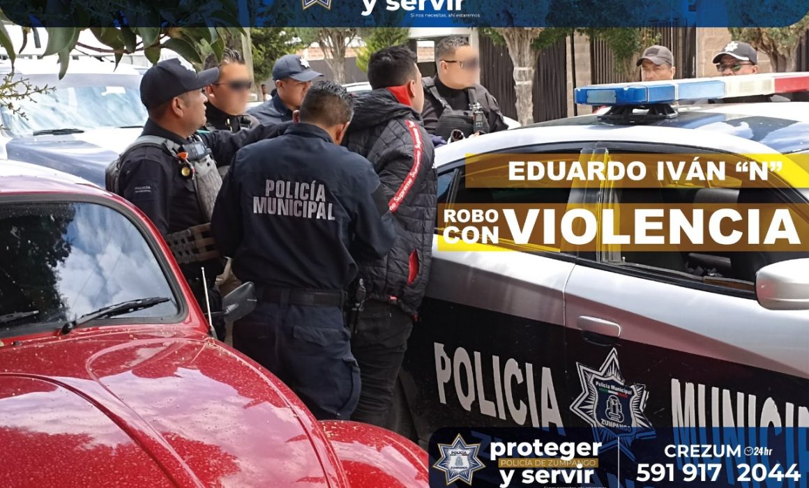 Arrestan a supuesto ladrón en Zumpango