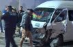 Deja 5 heridos choque entre camioneta y transporte público en Texcoco