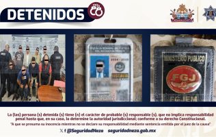 Detienen a 8 sujetos por hacerse pasar por miembros del ministerio público