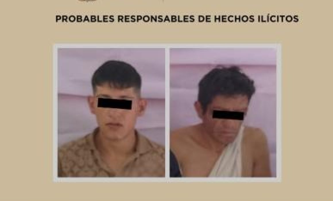 Detienen a dos sujetos por robo de negocio en Chimalhuacán
