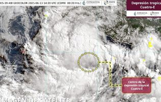 Evoluciona potencial ciclón a depresión tropical 4-E frente a Guerrero