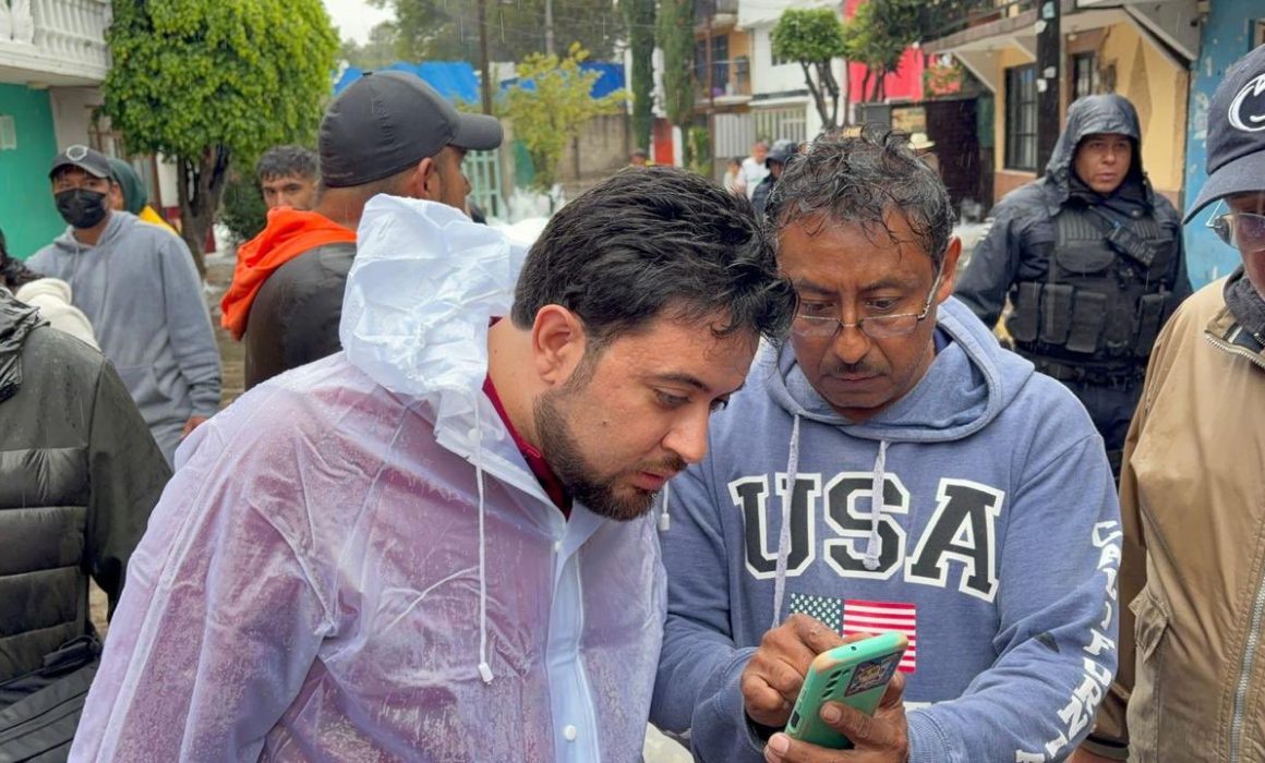 Recorre Isaac Montoya zona afectada por las lluvias