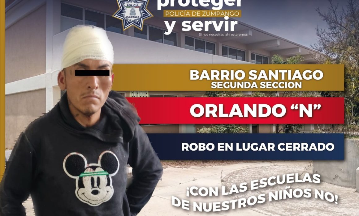 Roban escuela en Zumpango