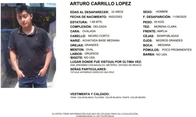 Desaparece joven de Metepec; iba por empleo a Guadalajara