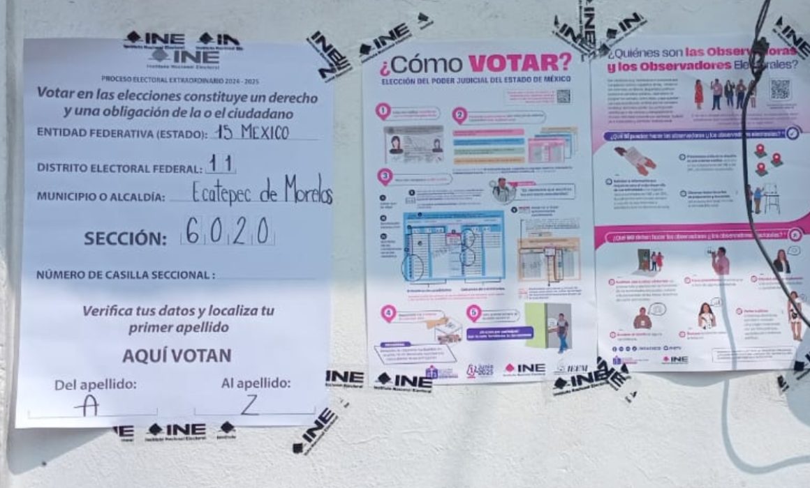 Retrasos en casillas y baja participación en Elección Judicial en Edomex