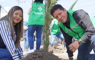 Reforestan centro de Huehuetoca por el Día Mundial del Medio Ambiente