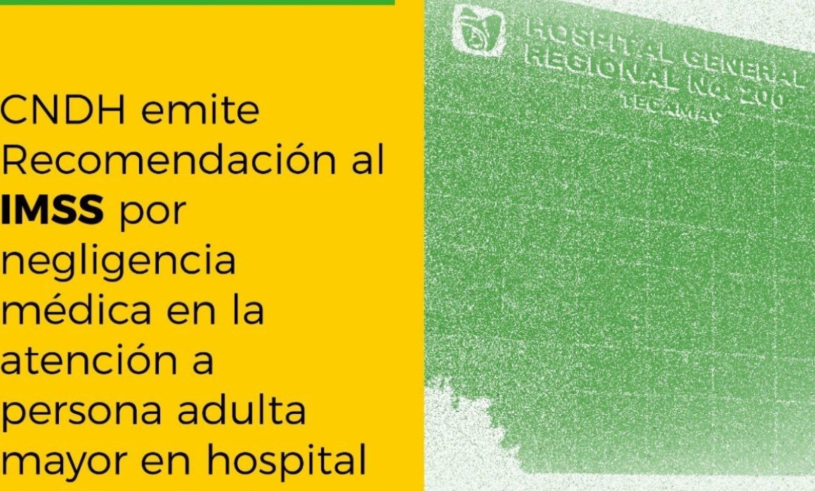 Muere otro adulto mayor por negligencia médica en IMSS de Edomex.