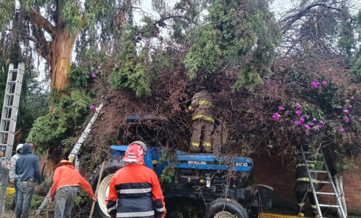 Dejan daños intensas lluvias y granizo en Amecameca, Edomex