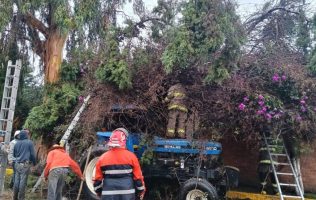 Dejan daños intensas lluvias y granizo en Amecameca, Edomex
