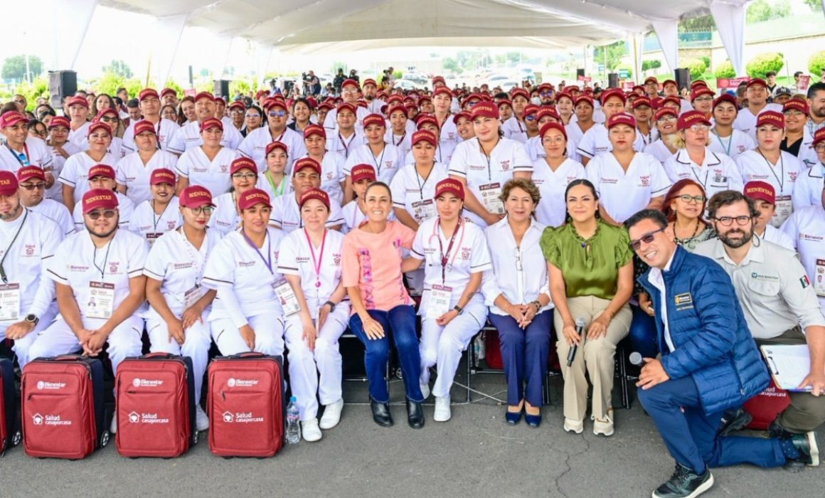 Atestigua Delfina Gómez el arranque del programa “Salud Casa por Casa”