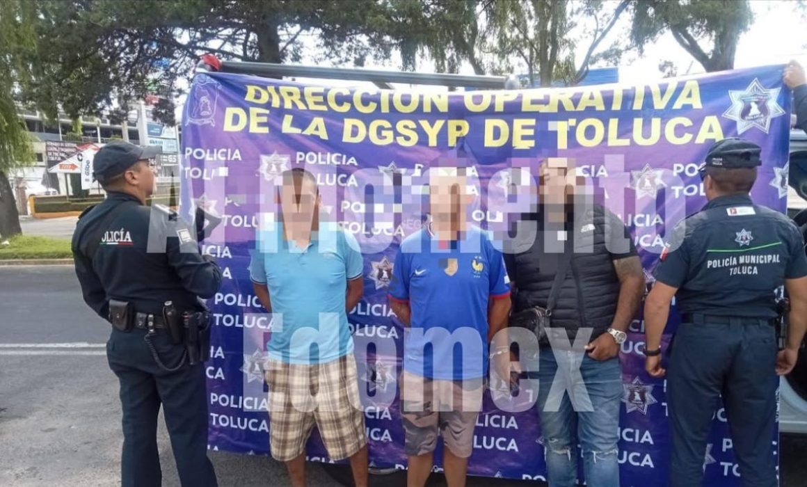 Atrapan a banda de asaltantes en la zona norte de Toluca