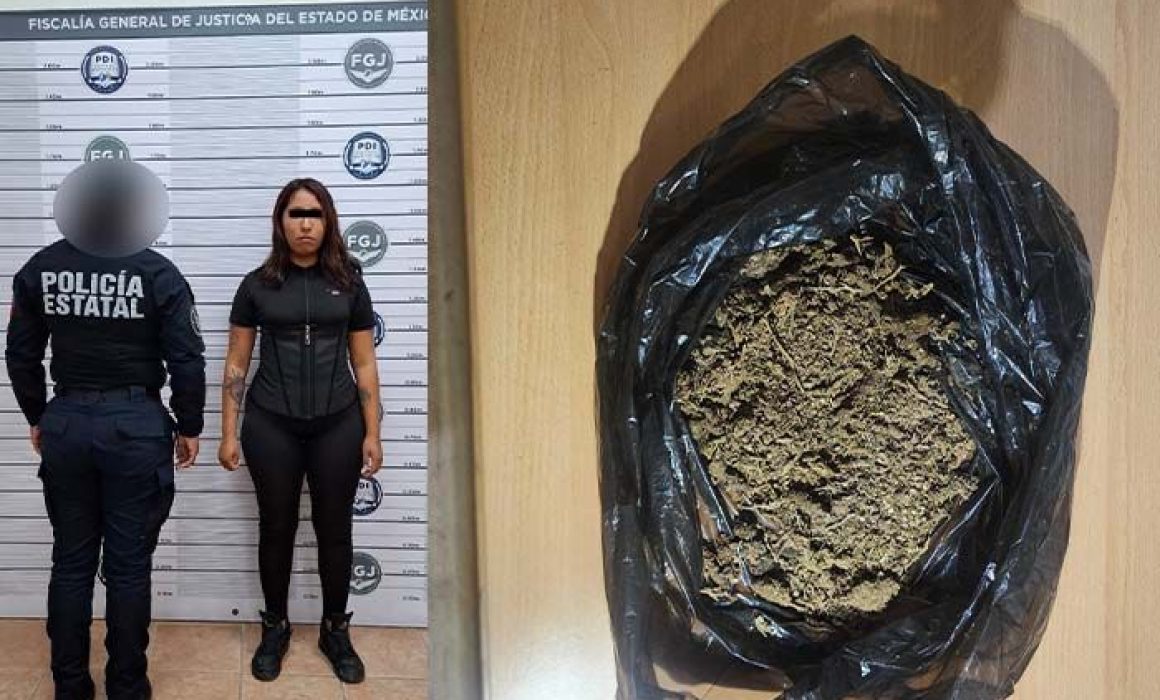 Capturan a mujer droga y equipo policial en Valle de Bravo