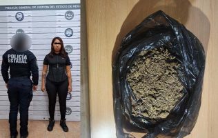 Capturan a mujer droga y equipo policial en Valle de Bravo