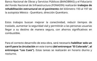 Darán su manita de gato a la México-Querétaro