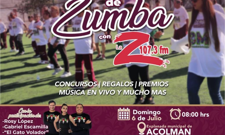Impulsan actividad física con clase de zumba en Acolman
