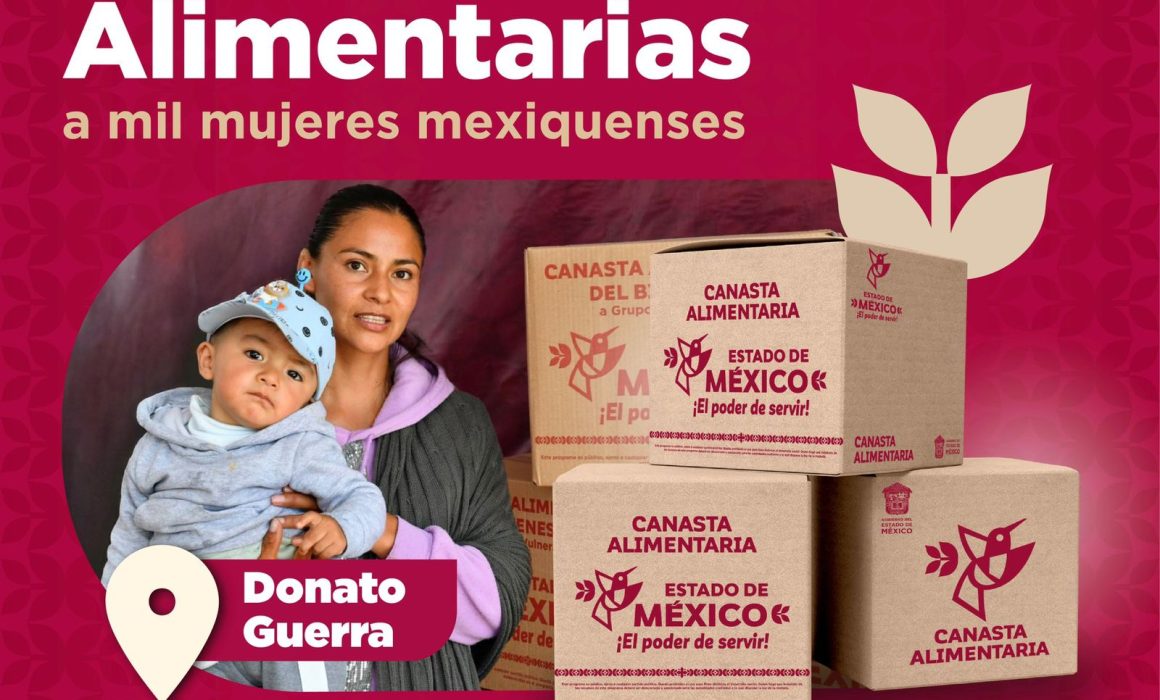 Entregan 2 mil canastas alimentarias a mexiquenses en Donato Guerra