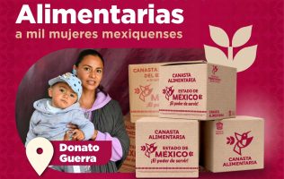 Entregan 2 mil canastas alimentarias a mexiquenses en Donato Guerra