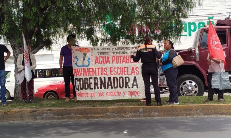 Exigen audiencia en Chicoloapan con Delfina Gómez