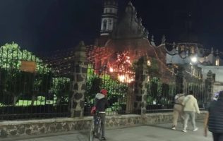 Incendio en catedral de Chalco