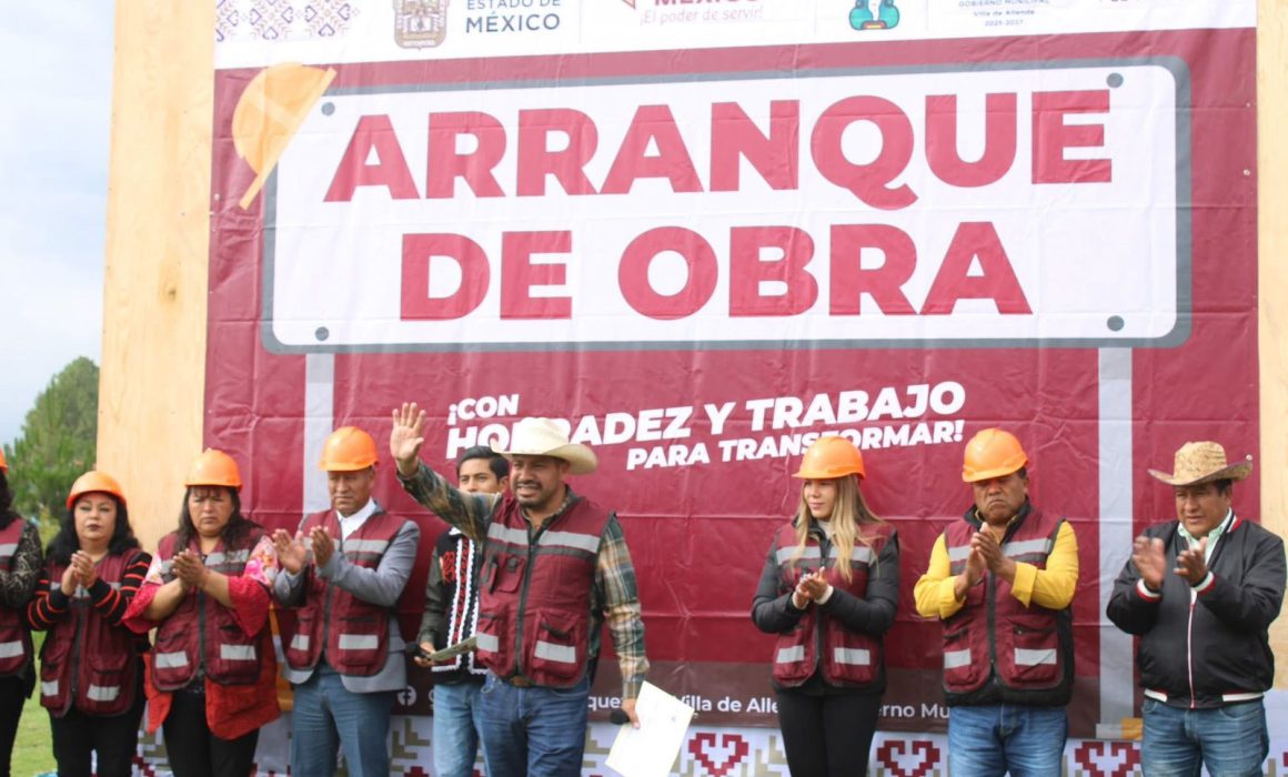 Inicia Villa de Allende obra de infraestructura con concreto hidráulico