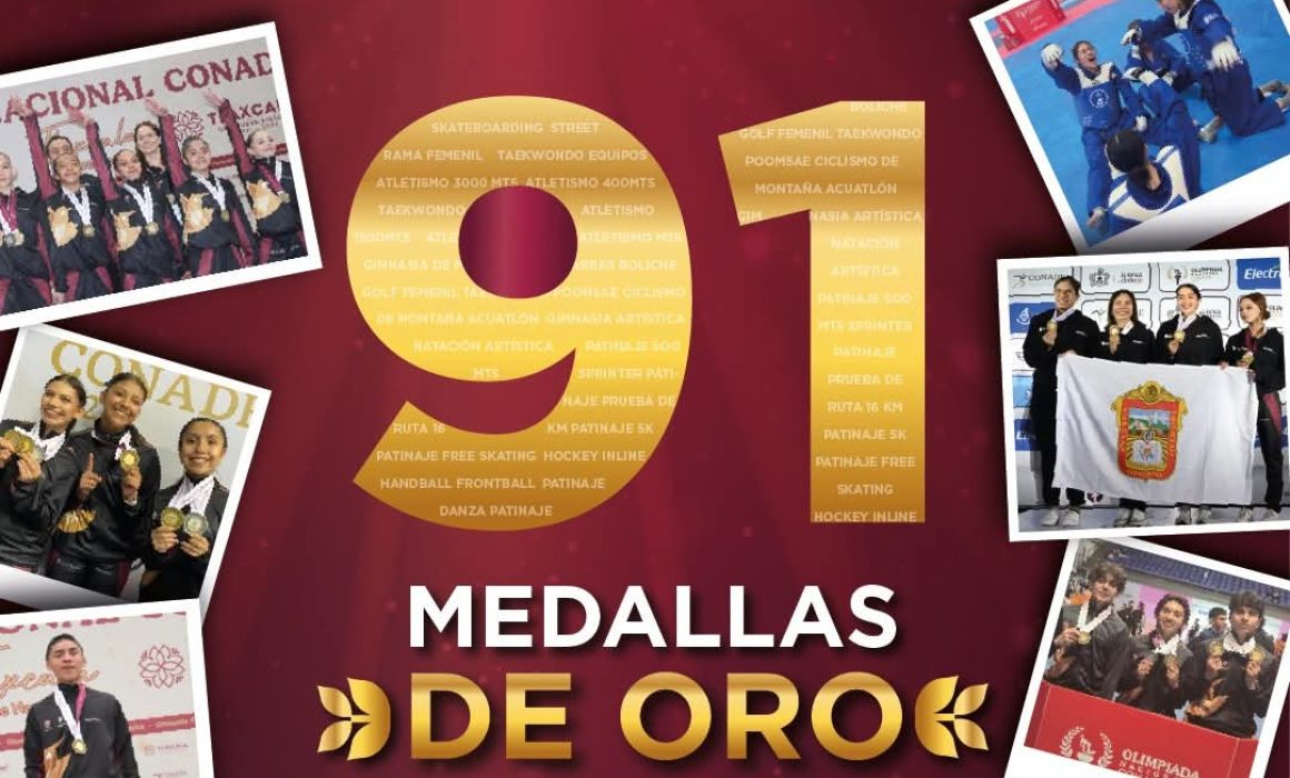 Llega Edomex a 91 oros en la Olimpiada Nacional