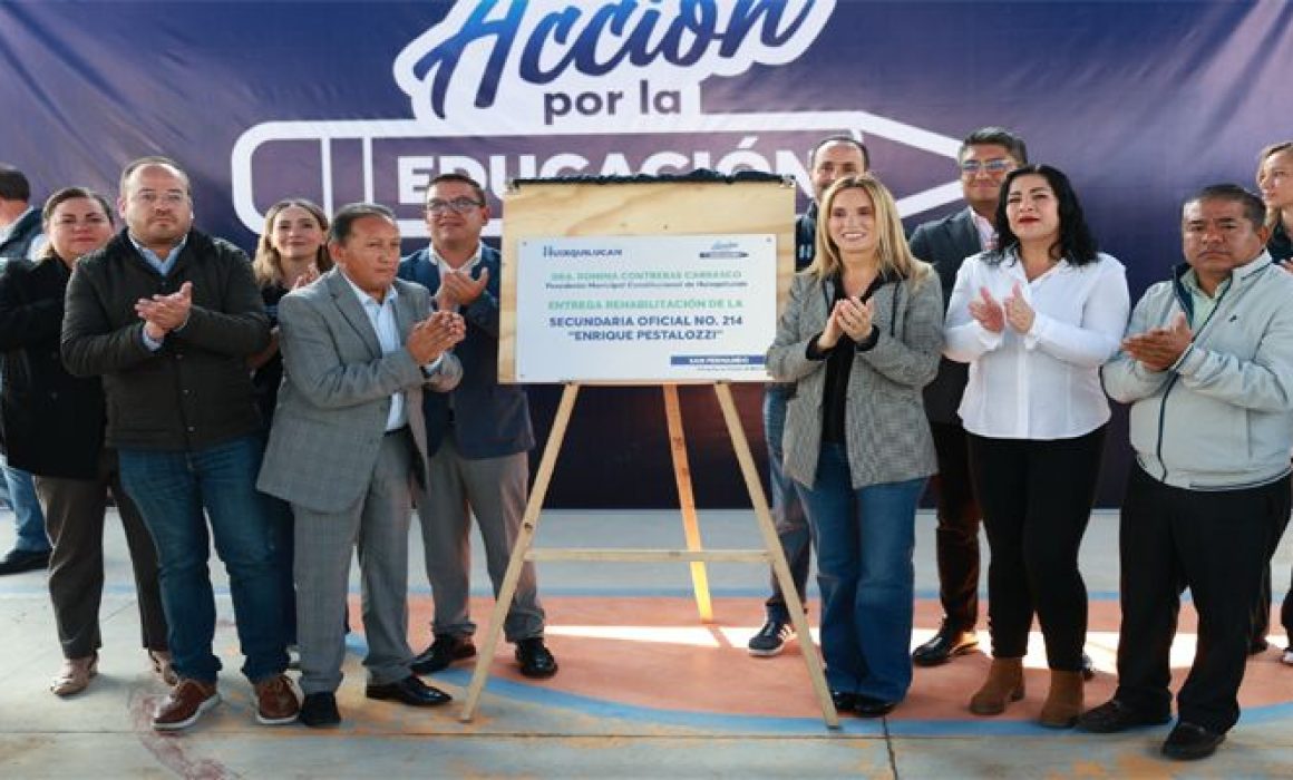 Mejoran escuela secundaria en Huixquilucan con obras integrales