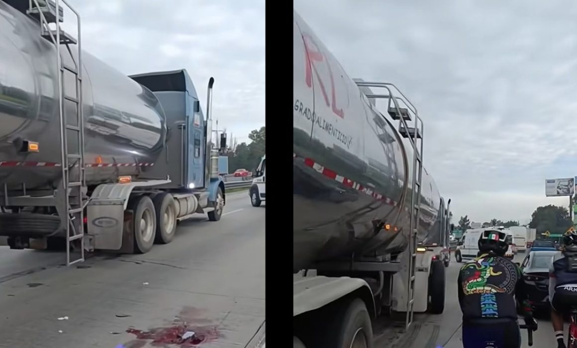 Muere biker embestido por tractocamión en la Méx-Qro