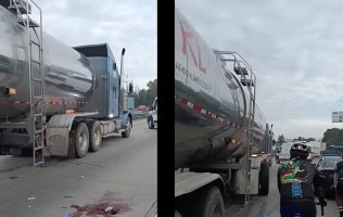 Muere biker embestido por tractocamión en la Méx-Qro