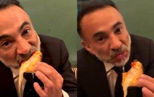 Ofrece Fernando Flores frijoles al pueblo mientras el goza de comida italiana