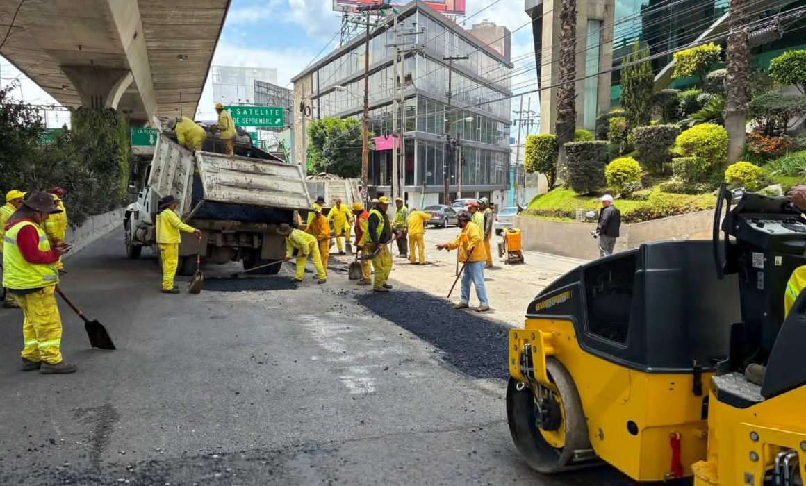 Ponen fin a los baches del Periférico Norte de Toreo a Tepotzotlán