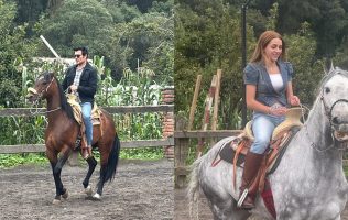Aprenden protagonistas de nueva producción de Televisa equitación