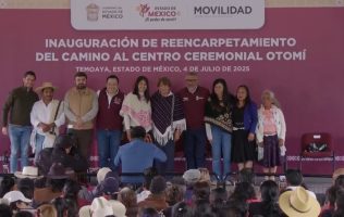 Rehabilita Delfina Gómez camino al Centro Ceremonial Otomí de Temoaya