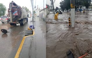 Reportan encharcamientos e inundaciones en Ecatepec y Tultitlán