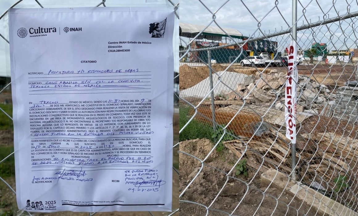 Suspende INAH construcción junto al Acueducto del Rey en Texcoco