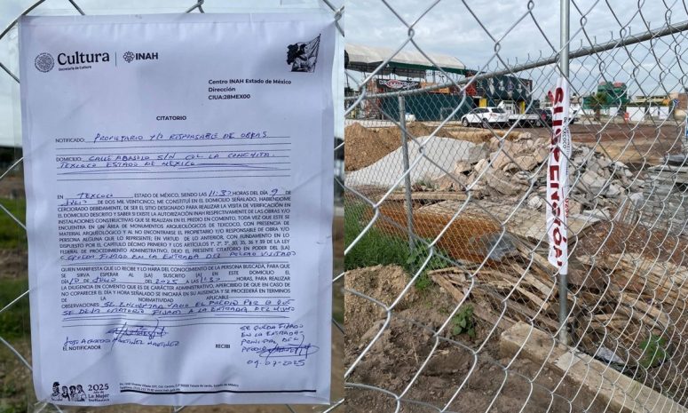 Suspende INAH construcción junto al Acueducto del Rey en Texcoco