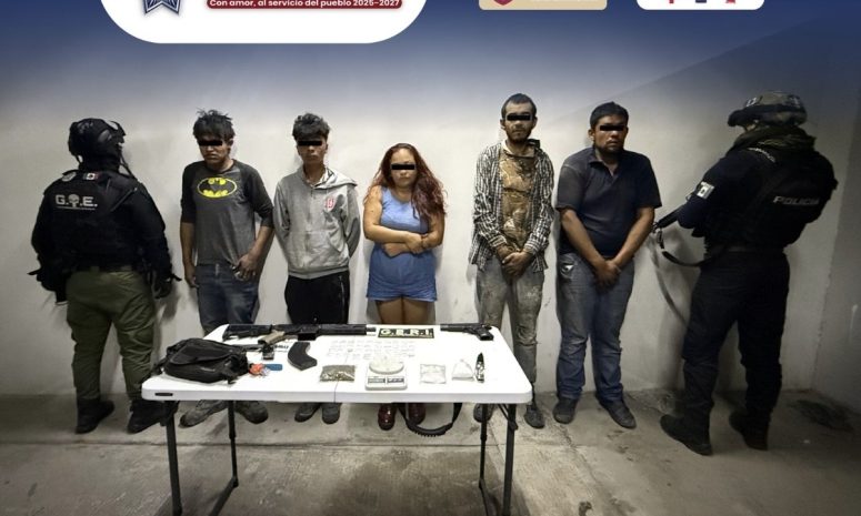 Detienen a cinco en Apaxco implicados en robo y narcomenudeo