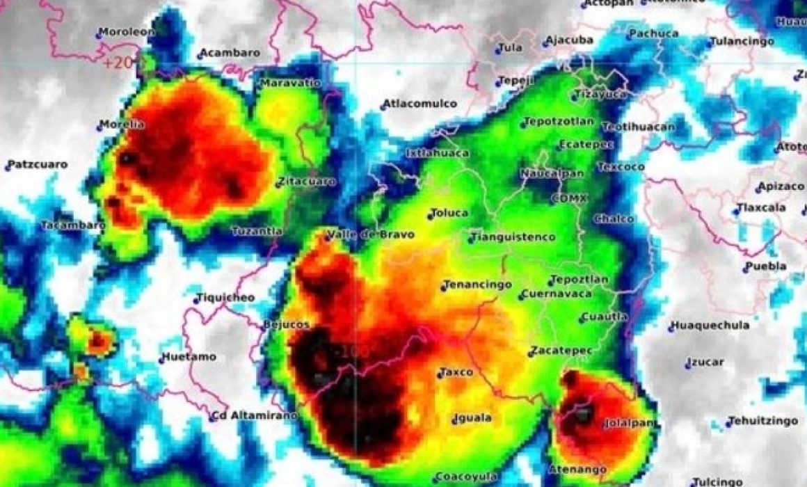 Alerta Servicio Meteorológico por intensas lluvias el miércoles y jueves en Edomex
