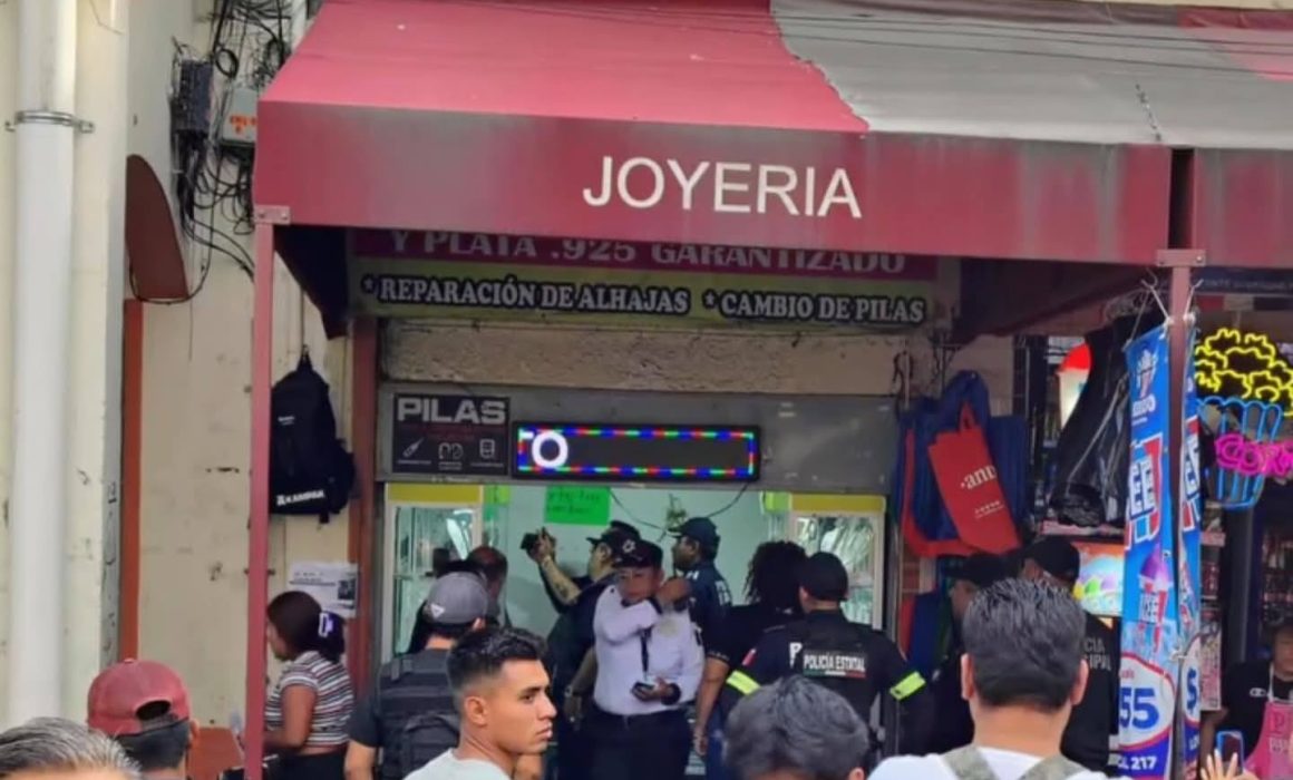 Asaltan joyería en pleno centro de Chalco; policías llegan media hora tarde