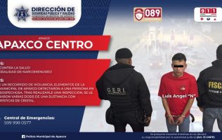 Aseguran a sujeto con cristal y orden de reaprehensión en Apaxco